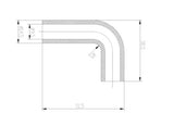 Charcoal Canister Elbow Hose for '78 and Later Land Cruiser FJ40 FJ55 FJ60 Pickup