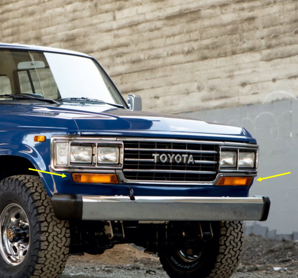 Front Turn Signal Light Assemblies for Land Cruiser FJ62 - LH and RH (NOS)