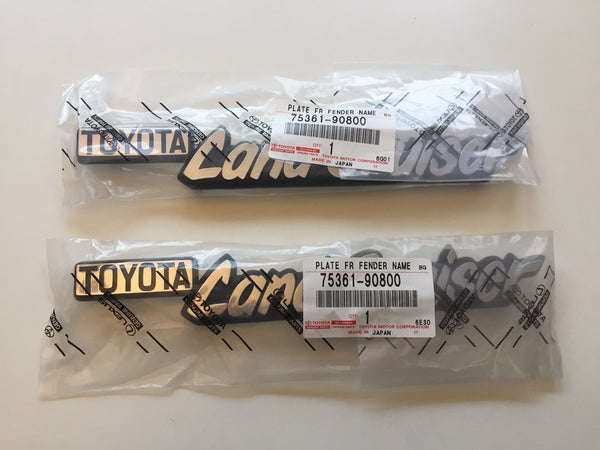 OEM Fender Emblems for '81 to '84 Land Cruiser FJ40 FJ45 FJ55