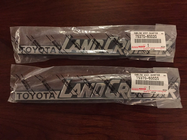OEM Rear Side Emblems for Land Cruiser FJ60 FJ62 70 Series - Set