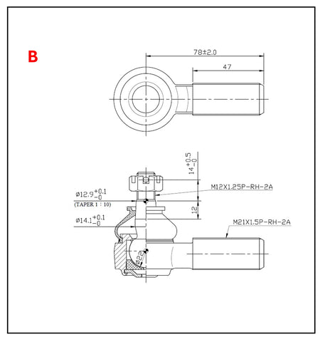 Tie Rod End Set Of 5 For Landcruiser 40 Series – BJ40, BJ42, FJ45, FJ50 – RTL Taiwan