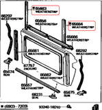 Tail Gate Side Weatherstrips No. 2 for Land Cruiser FJ55 - LH and RH