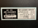 Air Cleaner Decal for '72 Land Cruiser FJ40 FJ55