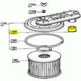 Air Cleaner to Carburetor Gasket for '58 to '69 Land Cruiser FJ40 FJ45