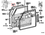 Front Door Glass Run for '75 to '84 Land Cruiser FJ40 FJ45 Without Vent Window - Set of 2