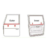 Inner and Outer Window Felts for '75 to '80 Land Cruiser FJ40 Without Vent Window