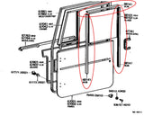 Front Door Glass Run for '64 to '74 Land Cruiser FJ40