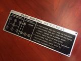 5 Speed Gear Shift Instruction Plate for Land Cruiser FJ40