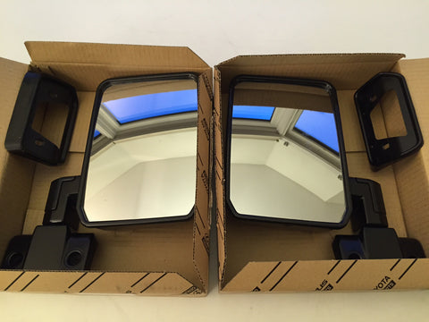 OEM 70 Series Black Mirrors, Fits FJ60 - Set of 2