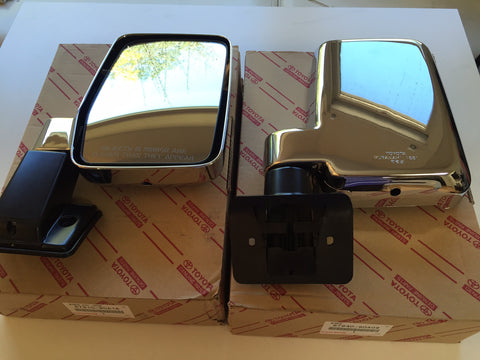 OEM Chrome Manual Mirrors for Land Cruiser FJ62