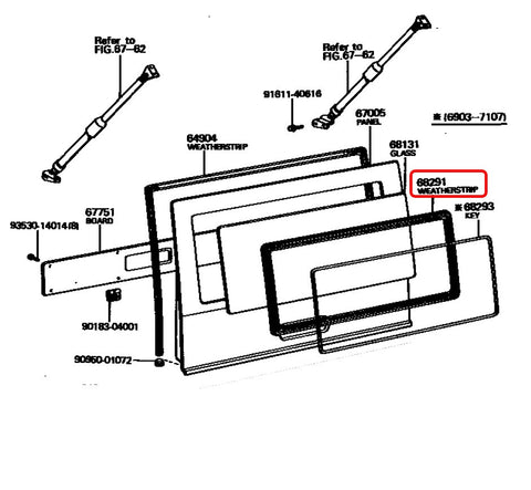 Rear Hatch Window Glass Weatherstrip for Land Cruiser FJ40 – City Racer LLC